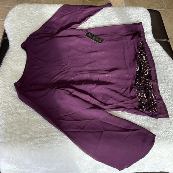 DG2 by Diane Gilman Asymmetric Blouse with Sequin Tank - Picture 5 of 11